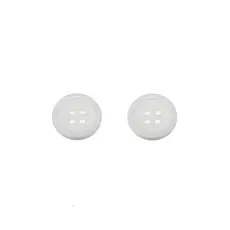 Botão de Costura 15mm Branco 4 Furos Camisaria N°24 100 Unidades