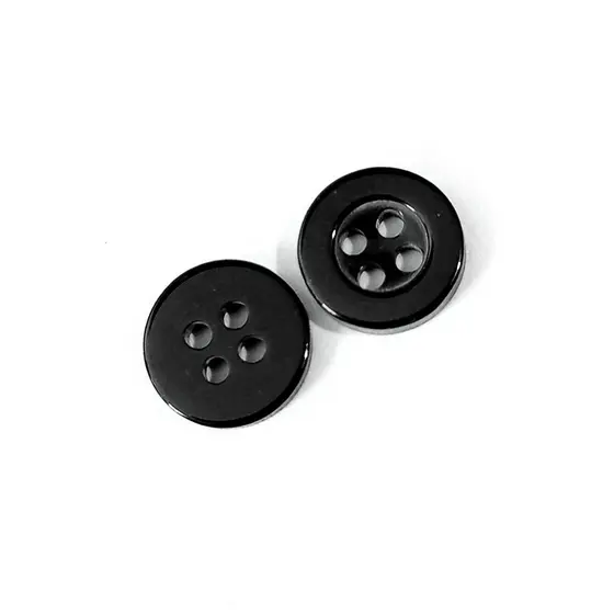 Botão Preto 11.5mm 4 Furos Para Costura Pequeno 50 Peças patchwork Artesanato