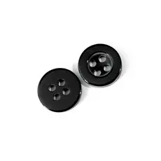 Botão Preto 11.5mm 4 Furos Para Costura Pequeno 50 Peças patchwork Artesanato