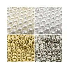 Pérolas ABS Sem Furo Rebitar 6mm Cores Sortidas - 500 peças