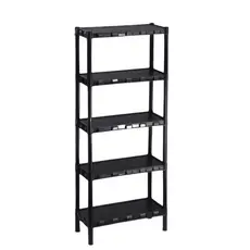 Estante Plástica Modular 5 Prateleiras Reforçada várias cores 136 x 55 x 25cm Ideal p/ Escritório