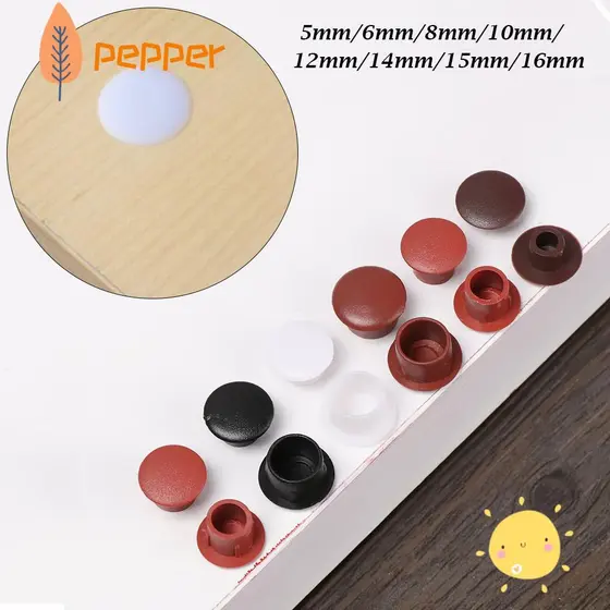 PEPPER 50 Unidades De Tampas Para Buracos De Móveis , Ornamento De Buraco De Hardware Externo , Plugue Broca , Rolha De