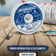 Linha de Pesca Dourado Premium Mazzaferro Da 0.25 ate 0,50mm – 100m | Alta Resistência 60kg (60lb) | Nylon Profissional