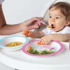 Prato Buba Infantil Animal Fun e Frutti Para Microondas Colorido Buba