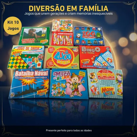 kit 10 jogos Sortidos passatempo lembrancinha aniversários prenda festa junina