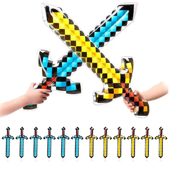Jogo 10 Espada Mincraft Pixels Game Mine Festa Inflavel Sortidas