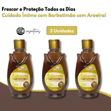 Kit Sabonete Íntimo Barbatimão e Aroeira NatyFlora – Mais Economia e Proteção (3 Unidades)