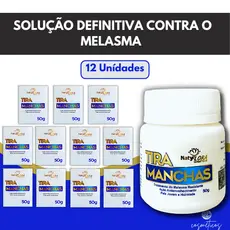 Kit com 12 Pomadas Clareadoras NatyFlora – Tratamento Completo para Melasma