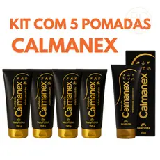 Kit 5 Pomadas Calmanex NatyFlora 150g – Alívio Muscular e Articular com Arnica