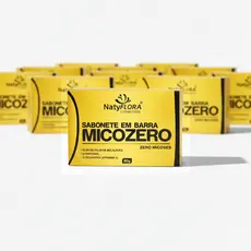 Kit 8 Sabonete Micozero NatyFlora 90g Antifúngico Para Micoses Fungos Pano Branco