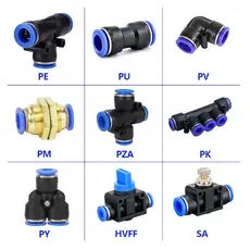 Conector De Tubo De Encaixe Pneumático , Acessórios Rápidos De Ar , De Mangueira , 6mm , 8mm , PU , PE , PY , PK