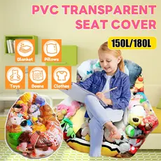 180L PVC Transparente Brinquedo De Pelúcia Capa De Assento Claro Animal Cadeira Para Sala De Jogos Quarto Do Miúdo