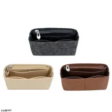 XJM-1pc Saco Interno Estilo Zíper , De Bolinho , Mini Médio Armazenamento E Organização Forro Cosmético