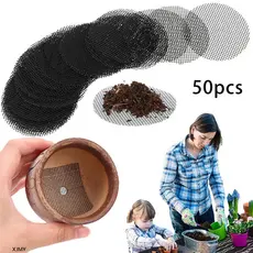 XJM-50 Unidades/Pacote Tapete Redondo Para Vaso De Flores , Por , Buraco Inferior , Grade , Planta , À Prova De Insetos