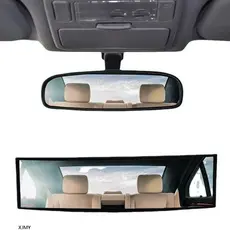XJM-1 PC Universal Curvo Espelho Retrovisor Do Carro Azul Sem Ângulo Cego Visão Ampla Segurança Condução