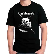 CANDLEMASS - camiseta, babylook, regata, manga longa também disponível em tecido branco e vermelho