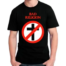 BAD RELIGION - camiseta, babylook, regata, manga longa também disponível em tecido branco e vermelho