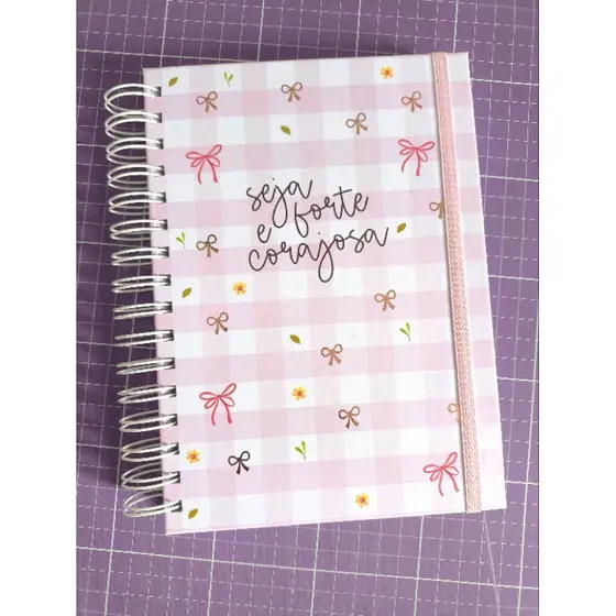 Caderno A5 Coleção Cereja Seja Forte e CORAJOSA Personalizado 100 FOLHAS