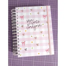 Caderno A5 Coleção Cereja Seja Forte e CORAJOSA Personalizado 100 FOLHAS