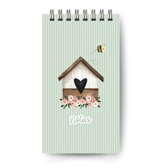 Bloquinho Caderno Slim Tema Jardim  Personalizado - PRODUTO PRÉ-ENCOMENDA