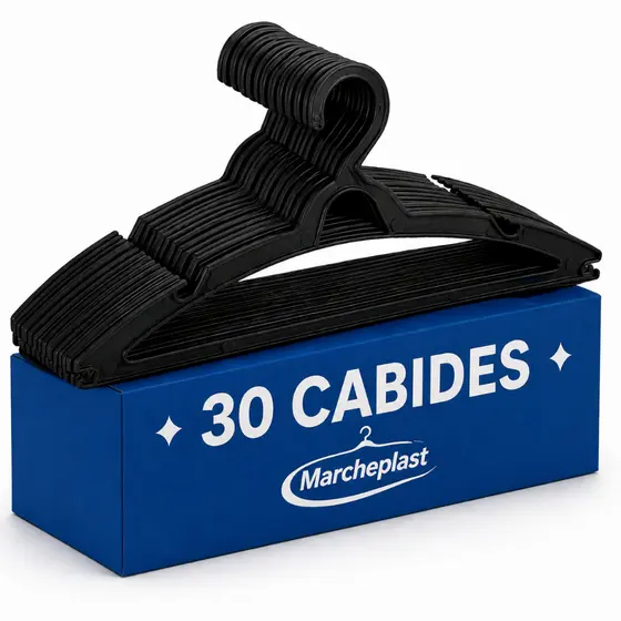 Cabide Adulto Preto Kit com 30 Unidades Envio Imediato