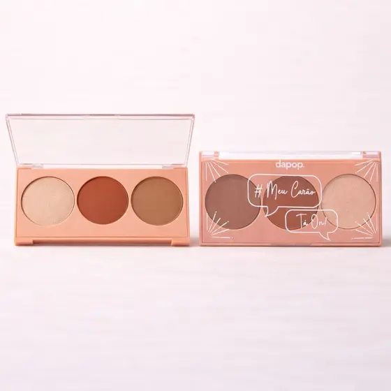 Kit Trio De Contorno Iluminador Blush Tropical Skin - Dapop