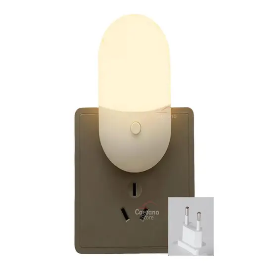 Abajur Luminaria Com Led De Tomada Com Botao 8,8x5cm Infantil aconchegante