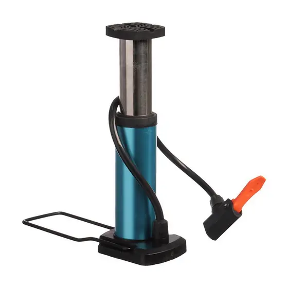 Bomba de ar manual azul para encher para encher pneu bicicleta bola colchão
