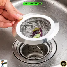Ralo Inox Para Pia de Cozinha 9cm Aço Inoxidável