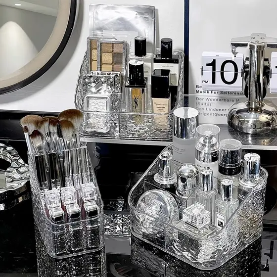 Porta Maquiagem Organizador Multiuso De Acrílico Transparente Batom Cosméticos Make
