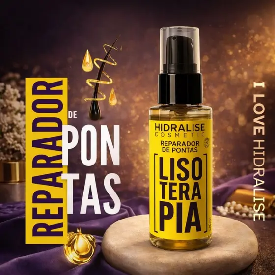 Óleo Lisoterapia Reparador De Pontas  - Lisoterapia 60ml Profissional - Hidratante- AntiFrizz