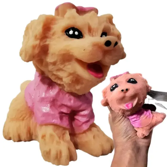 FOFY DOG DIVERTIDO DE APERTAR MARROM GIRL - FIDGET TOYS