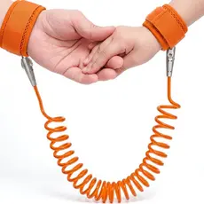 Pulseira Guia Infantil De Segurança Child Anti Lost Para Criança Bebê Anti Perda Passeio Shopping Viagem - Laranja