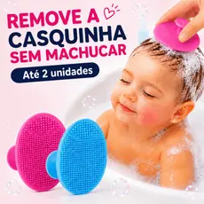 Até 2 Escova de Banho e Cabeça Bebê Silicone Macio P/0 Meses