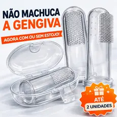 Até 2 Escova de Dente Dedeira Infantil Massageadora para Bebês 2M+