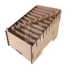 Organizador para Celular De Mesa Para Assistência Técnica 10 Baias Com Abas MDF Cru