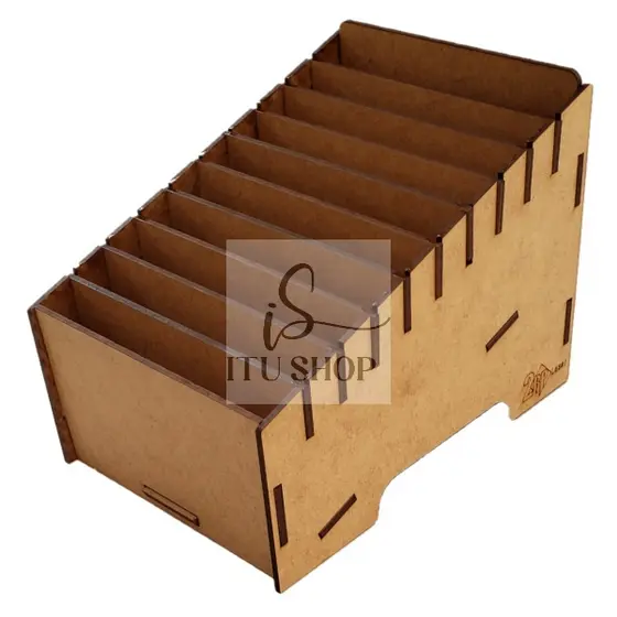 Organizador para Celular De Mesa Para Assistência Técnica 10 Baias Sem Abas MDF Cru