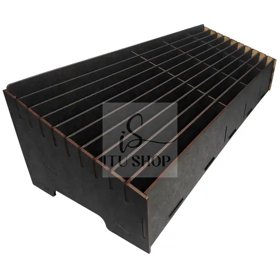 Organizador de Assistência técnica 30 Nichos Para Celulares 10 nichos para Tablets em MDF Preto 3mm