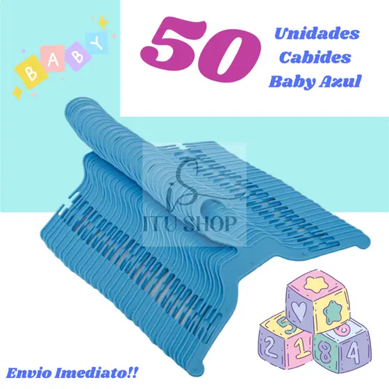ate 50 Cabides INFANTIL baby azul ENXOVAL!!