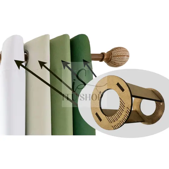 Espaçador De Cortina Separador Com Ilhós Para Varão Até 28mm, 8,5cm Com 8 Ou 20 Unidades