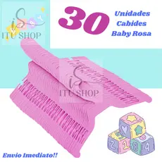 30 Cabides Rosa INFANTIL enxoval!! Ideal Para Roupas Do Seu Bebê.