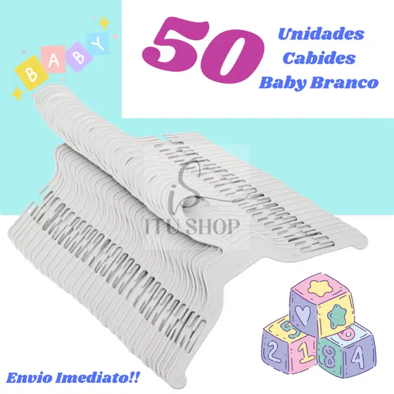 ate 50 Cabides baby branco ENXOVAL!!