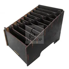 Organizador para Celular De Mesa Para Assistência Técnica 10 Baias Mdf Preto