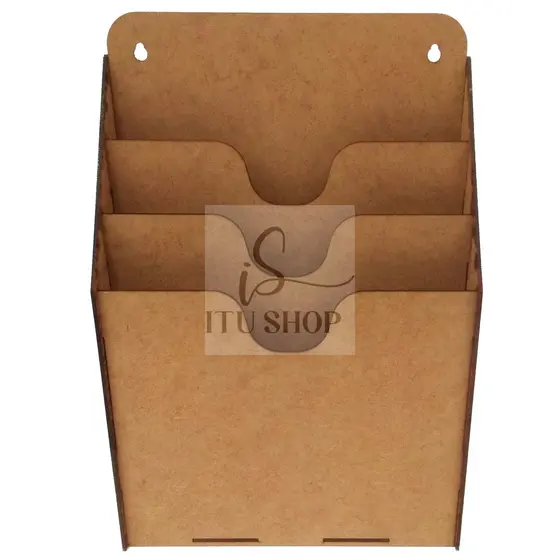 Porta Prontuario e Documentos A4/ organizador para folhas sulfite A4 Com 3 Baias Em Mdf