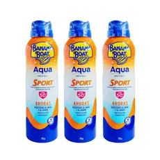 Kit 3 Protetor Solar Banana Boat Aqua Aero Sport Fps 50+ 170g