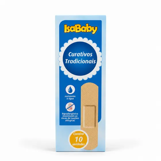 Band Aid Curativo Hipoalergênicos IsaBabay com 10 Adesivos cada Caixinha