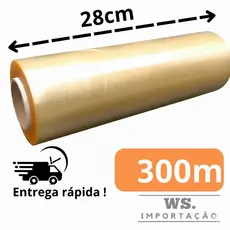 Rolo Bobina Plastico De Filme Pvc 28cm X 300 Metros não toxico Esticavel resistente