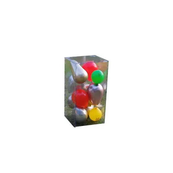 Cilindro quadrado transparente de encaixar festa 80cm Resistente Suporta 20KG Decorativo Cubo