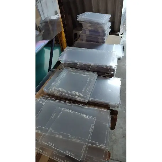 PEÇA DE REPOSIÇÃO (parte de peça) - Cubo Transparente modelo tampa com fenda Loja Ecowood mesa Transparente