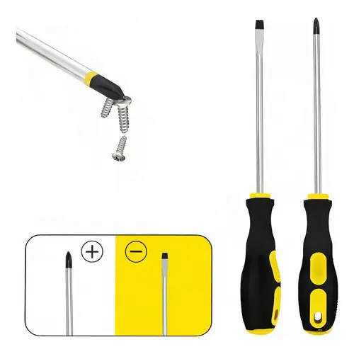 Kit Jogo De Chave De Fenda Phillips Com 2 Peças Imantadas